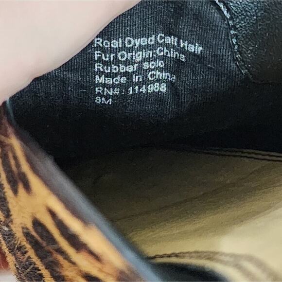 Splendid calf hair zebra and leopard print slides clogs size 8 M - Picture 8 of 10